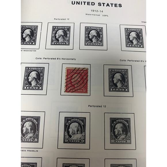 Vintage 1980 Treat Hobby Stars & Stripes American Stamp Album w 100+ Stamps - Picture 7 of 13